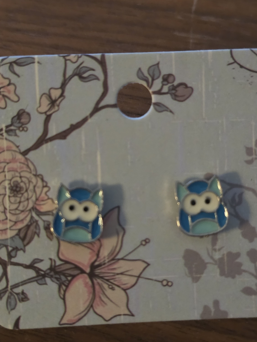 Cute Blue Owl Kids Stud Earrings - Pack of 2